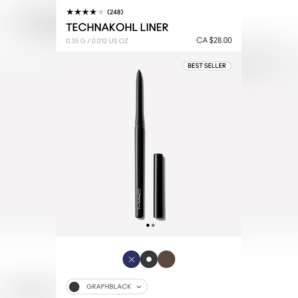 M.A.C Technakolohl Liner, Graphblack.